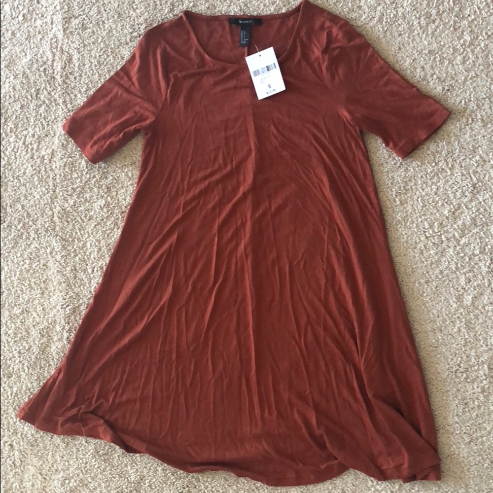 Forever 21 Rust Short Sleeve Dress (S) *NEW*
